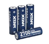 XTAR 4300 mWh, 2700 mAh, 1,5 V, pilas de litio recargables AA, máxima capacidad para cámaras de caza, juguetes RC - 2,5 A de descarga máxima, carga rápida 2,6H, 1200 ciclos de carga, a prueba de fugas