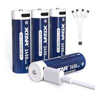 XTAR Baterías recargables AA de 1,5 V con USB-C (4 unidades) - 4100 mWh de carga rápida, pilas recargables, alternativa ideal a las pilas AA desechables y NI-MH