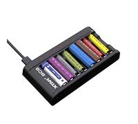 XTAR BC8 Cargador de 8 ranuras de 1,5 V, batería de litio de 1,2 V, batería de NI-MH, AA AAA, cargador rápido universal QC3.0 tipo C, cargador inteligente seguro