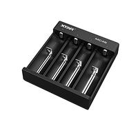 XTAR MC4S - Professionelles Ladegerät für Li-Ionen- und NiMh-Akkus, Tiefentladung und 0-V-Zellenreaktivierung, 4 Zellen, Modell MC4S
