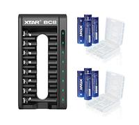XTAR Pilas AA recargables AA de 4150 mWh1,5 V (8 paquetes de 4150 mWh AA + cargador BC8)