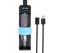 XTAR SC1 PLUS - Cargador rápido de 3 A con función de salida USB para baterías recargables de litio de 3,7 V 18650 20700 21700 1.2 V D 26800