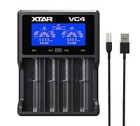 Xtar Cargador USB VC4 Series para 4 pilas de iones de litio Negro