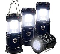 XTAUTO Linterna LED portátil plegable para camping, ligera, impermeable, solar, recargable, USB, kits de supervivencia para interiores y exteriores, luz de emergencia, cortes de energía, senderismo