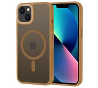 XTCASE Funda Magnética para iPhone 13 Mini, Cáscara Translúcido Mate Protección contra caídas de Grado Militar, A Prueba de Golpes y Resistente a arañazos Protectora, Dorado