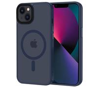 XTCASE Funda Magnética para iPhone 13 Mini [Compatible con Magsafe], Carcasa Translúcido Mate Trasera Resistente a arañazos TPU Parachoques Antigolpes Ultra Fino Caso,Azul