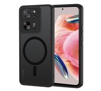 XTCASE Funda Magnética para Xiaomi 13T / 13T Pro [Compatible con Magsafe], Carcasa Translúcido Mate Trasera Resistente a arañazos TPU Parachoques Antigolpes Ultra Fino Caso,Negro
