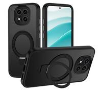 XTCASE Funda Magnética para Xiaomi Redmi Note 14 Pro+ Plus 5G [Compatible con MagSafe], Carcasa Translúcida Mate Trasera con Soporte, A Prueba de Golpes y Resistente a arañazos Protección, Negro