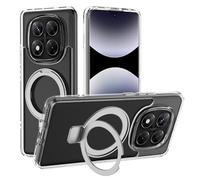 XTCASE Funda Magnética para Xiaomi Redmi Note 14 Pro+ Plus 5G [Compatible con MagSafe], Carcasa Transparente con Soporte Ajustable, A Prueba de Golpes y Resistente a arañazos Protección, Claro