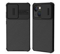 XTCASE Funda para iPhone 13/14, Protección de la cámara Carcasa Cubierta de cámara Deslizante Ultra Delgado Rígida PC Anti-Choque Anti-arañazos Proteger Caso, Negro