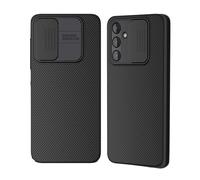 XTCASE Funda para Samsung Galaxy A15 4G / 5G, Protección de la cámara Carcasa Cubierta de cámara Deslizante Ultra Delgado Rígida PC Anti-Choque Anti-arañazos Proteger Caso, Negro