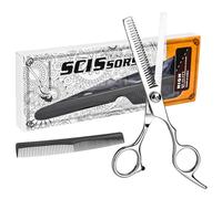 XTDMJ Tijeras de adelgazamiento profesionales de 6 pulgadas para peluquería profesional, tijeras de adelgazamiento con peine, tijeras de corte de pelo de acero inoxidable para el salón en casa