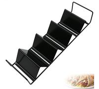 xtemtoamz Bandeja Para Tacos Mexicanos Soporte - Utensilio De Cocina SáNdwiches , Salchichas, Comida Mexicana, NiñOs Y Fiestas Familiares, ,Holders Ressitentes FáCil Limpiar, Color Negro