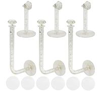 xtemtoamz Expositor De Joyas Pulsera Soporte - Para Corbata Pelo, PláStico Autoadhesivo, Transparente, Brillante, Vertical, Banda El Brazalete, Organizador, Reloj, PequeñO Y Grande, 6 Unidades