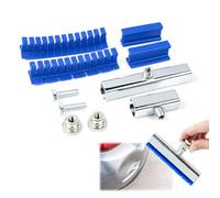 xtemtoamz Sacabollos Coche, Saca Bollos de Chapa Coche, Kit de Extractor de Abolladuras, Herramientas de Desbordamiento para Reparación de Abolladuras de Vehículos, Azul, 6 Piezas