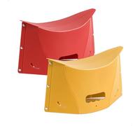 xtemtoamz Taburete Plegable de Inodoro Multifuncional 2 Articoli, Squatty Potty, Escalón Portátil para Baño Doméstico, Plegable se Puede Utilizar como Bolsa de Almacenamiento, Rojo y Amarillo
