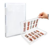 xtemtoamz Uñas Press On,Organizador de Uñas, Caja Acrílica Transparente para Guardar Uñas, Con Capacidad para Hasta 60 Juegos De Uñas Postizas, Apta para Uñas Largas Y Cortas.