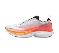XTEP One-Piece Zapatillas de correr para hombre, verano, malla, transpirables, amortiguadores de golpes, zapatos deportivos, prueba de cuerpo, 877419110070, Blanco Rojo, 41 EU
