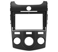 XTevu Dash Kit - Cubierta del Marco del Panel De Navegación ABS, Compatible con KIA Forte Manual, Cubierta del Marco del Estéreo del Automóvil, Borde del Tablero ABS Negro