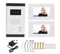 XTevu de videoportero 2 monitores TFT con Timbre de Video de 7 Pulgadas y 1 cámara de visión Nocturna Llamada de intercomunicador bidireccional Kits de cámara HD para teléfono con