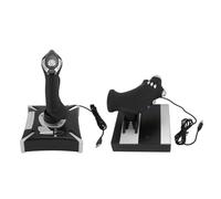 XTevu Stick de vuelo, controles del simulador de vuelo con vibración y timón de acelerador simulado, 3 modos Joystick simulador de vuelo para