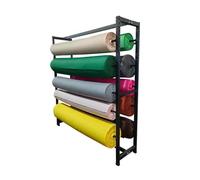 XTGDIEM Carrito de Almacenamiento de Rollos de Vinilo de Alta Resistencia con Barra Ajustable, Estante Comercial for Telas, Cuero, películas for Ventanas y Papel Tapiz.(160x45x150cm)
