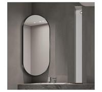 XTGDIEM Espejo Giratorio Ovalado De 360° con Brazo Articulado Y Marco Metal - Ideal For Maquillaje Arreglo Personal Se Puede Montar Vertical U Horizontalmente(Black,40x70cm)