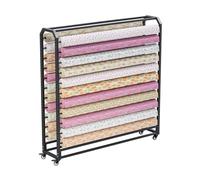 XTGDIEM Estante Móvil For Rollos De Vinilo, Estante Comercial For Almacenamiento Tela For Exhibición, Cuero, Películas For Ventanas Y Papel Tapiz(170x45x173cm-12Rod)