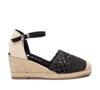 XTI 142333, Sandalias con cuña Tipo Alpargatas Mujer, Negro, 38 EU