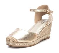 XTI 142334, Sandalias con cuña Tipo Alpargatas Mujer, Oro, 38 EU