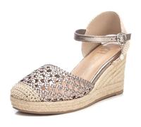 XTI 142893, Sandalia Alpargata con cuña para Mujer, Plomo, 40 EU