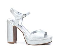 XTI 45296 Sandalia de Vestir de Mujer Plata (Silver), 39 EU (5.5 UK)