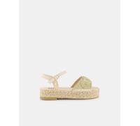 Xti Alpargatas de niña en textil con plataforma. Oro 40