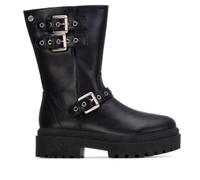 XTI - Botas Moteras Mujer Negro - Calzado Cómodo y Versátil - Moda casual - Modelo 13046101 (Talla 38)