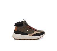 Xti Botín deportivo caballero con cremallera lateral y cordones. Kaki 45