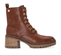 XTI - Botín Militar Mujer Camel - Calzado Cómodo y Versátil - Moda casual - Modelo 14445403 (Talla 39)