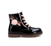 Xti Botín niña charol, con libélula y pom pom. Negro 31