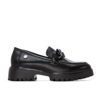 XTI - Mocasines Mujer Negro - Calzado Cómodo y Versátil - Moda Casual - Modelo 14449101 (Talla 37)