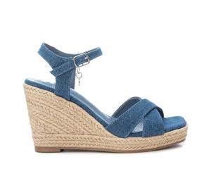 XTI - Sandalia cierre de hebilla para mujer, color: azul, talla: 37, 142768
