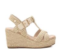 XTI - Sandalia Mujer Beige - Calzado Cómodo y Versátil - Moda casual - Modelo 14383301 (Talla 38)