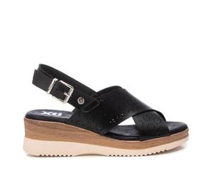 XTI - Sandalia Mujer Negro - Calzado Cómodo y Versátil - Moda casual - Modelo 14385204 (Talla 37)
