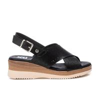 XTI - Sandalia Mujer Negro - Calzado Cómodo y Versátil - Moda casual - Modelo 14385204 (Talla 38)