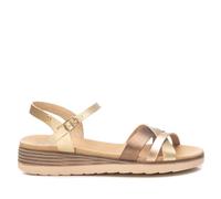 XTI - Sandalia Mujer Oro - Calzado Cómodo y Versátil - Moda casual - Modelo 14285204 (Talla 37)