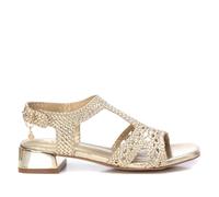 XTI - Sandalia Mujer Oro - Calzado Cómodo y Versátil - Moda casual - Modelo 14381301 (Talla 40)