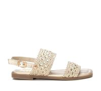 XTI - Sandalia Mujer Oro - Calzado Cómodo y Versátil - Moda casual - Modelo 14386401 (Talla 40)