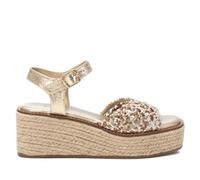 XTI - Sandalia Mujer Oro - Calzado Cómodo y Versátil - Moda casual - Modelo 14394302 (Talla 38)