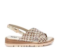 XTI - Sandalia Mujer Oro - Calzado Cómodo y Versátil - Moda casual - Modelo 14394701 (Talla 36)