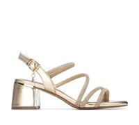 XTI - Sandalia Mujer Oro - Calzado Cómodo y Versátil - Moda casual - Modelo 14526001 (Talla 37)