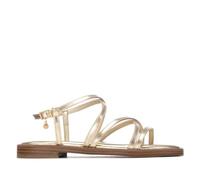 XTI - Sandalia Mujer Oro - Calzado Cómodo y Versátil - Moda casual - Modelo 14530201 (Talla 37)