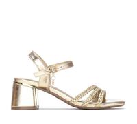 XTI - Sandalia Mujer Oro - Calzado Cómodo y Versátil - Moda casual - Modelo 14543901 (Talla 36)